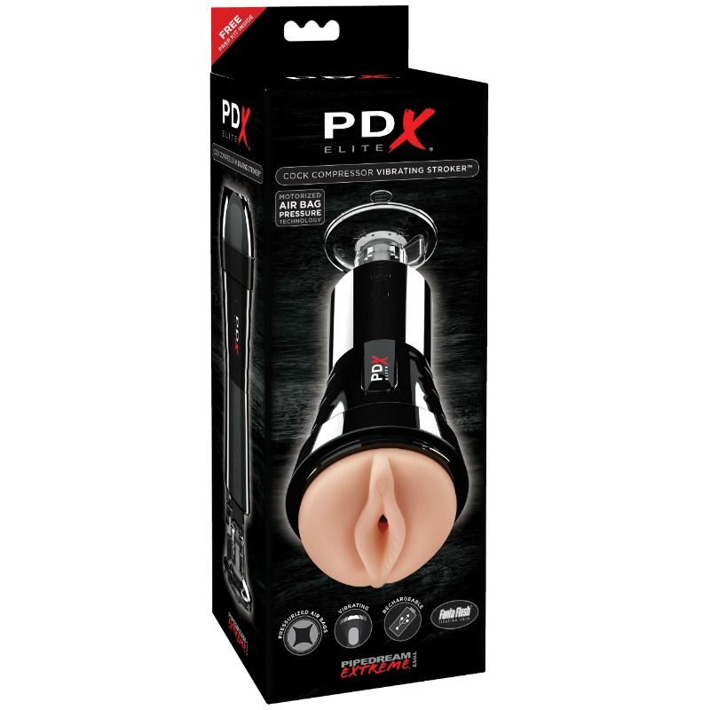 Masturbatore da uomo Pdx elite cock compressor vibrante con ventosa
