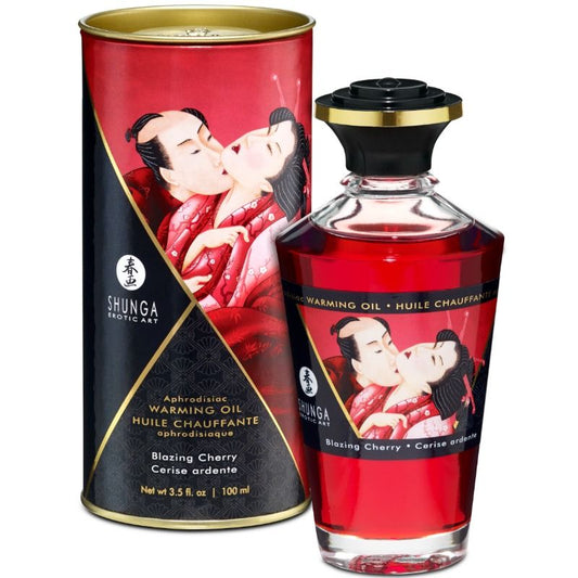 Shunga aphrodisiac warming oil blazing cherry 100 ml