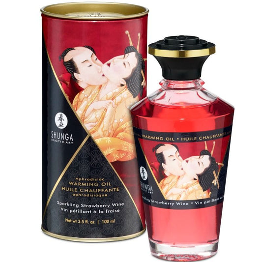 Shunga aphrodisiac warming oil spumante fragola vino 100 ml