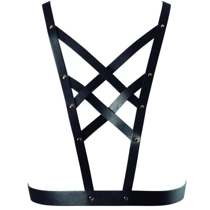 Harnais bijoux indiscrets maze cross fente noire