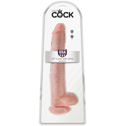 King cock - dildo con palline 35,6 cm - carne