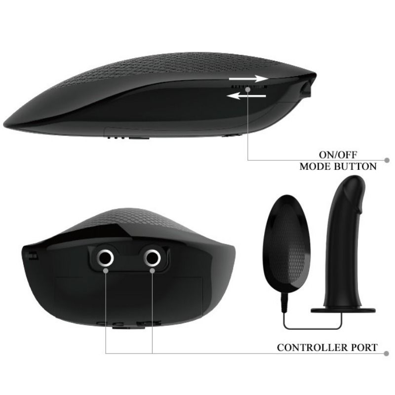 Strap-on dildo Pretty love male Vito con vibrazione 17.3 cm