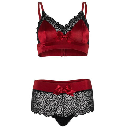 Leg avenue set 2 pezzi nero e rosso s / m