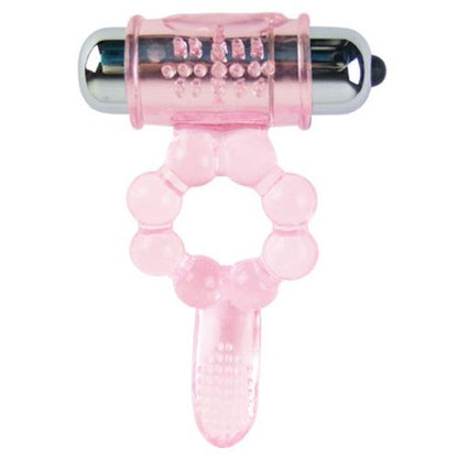 Anillo silicona 10 ritmos  lengua con vibracion rosa