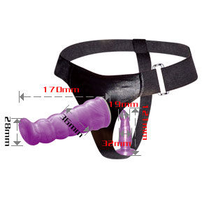 Arnes anal y vaginal femenino lila punto g 17cm