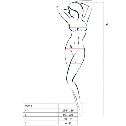 Passion woman bs013 bodystocking nero taglia unica