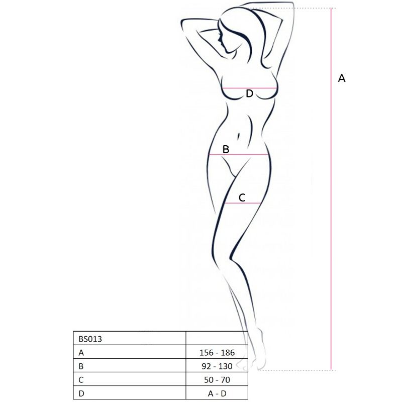 Passion woman bs013 bodystocking rosso taglia unica