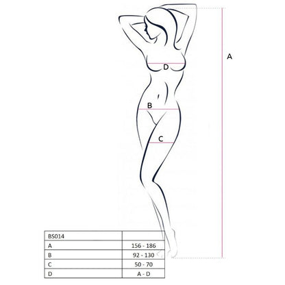 Passion woman bs014 bodystocking rosso taglia unica
