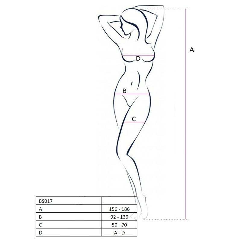 Passion woman bs017 bodystocking nero taglia unica