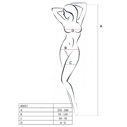 Passion woman bs017 bodystocking nero taglia unica