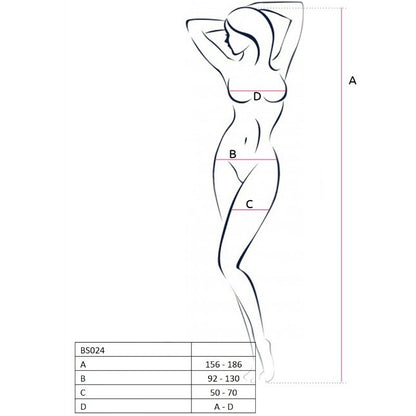 Passion woman bs024 bodystocking bianco taglia unica