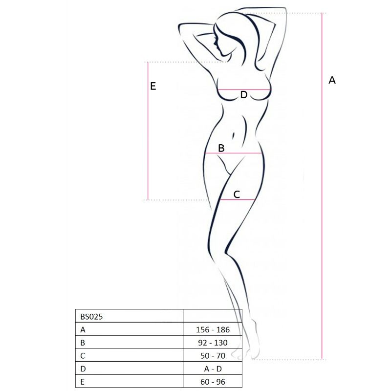 Passion woman bs025 abito bodystocking stile bianco taglia unica