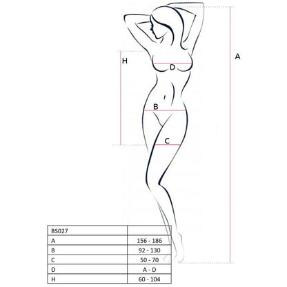 Passion woman bs027 abito bodystocking stile bianco taglia unica