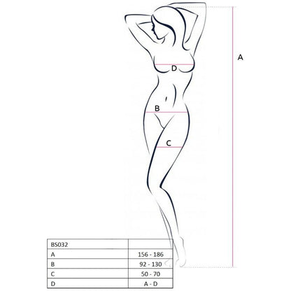 Passion woman bs032 bodystocking nero taglia unica