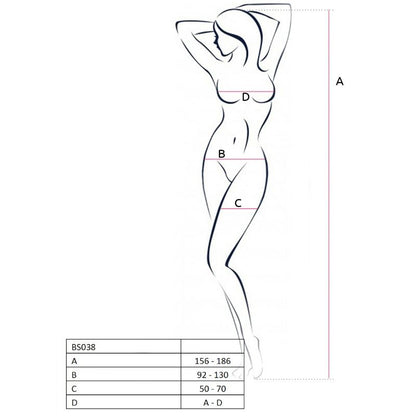Passion woman bs038 bodystocking bianco taglia unica