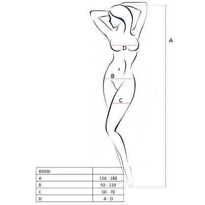 Passion woman bs036 bodystocking bianco taglia unica
