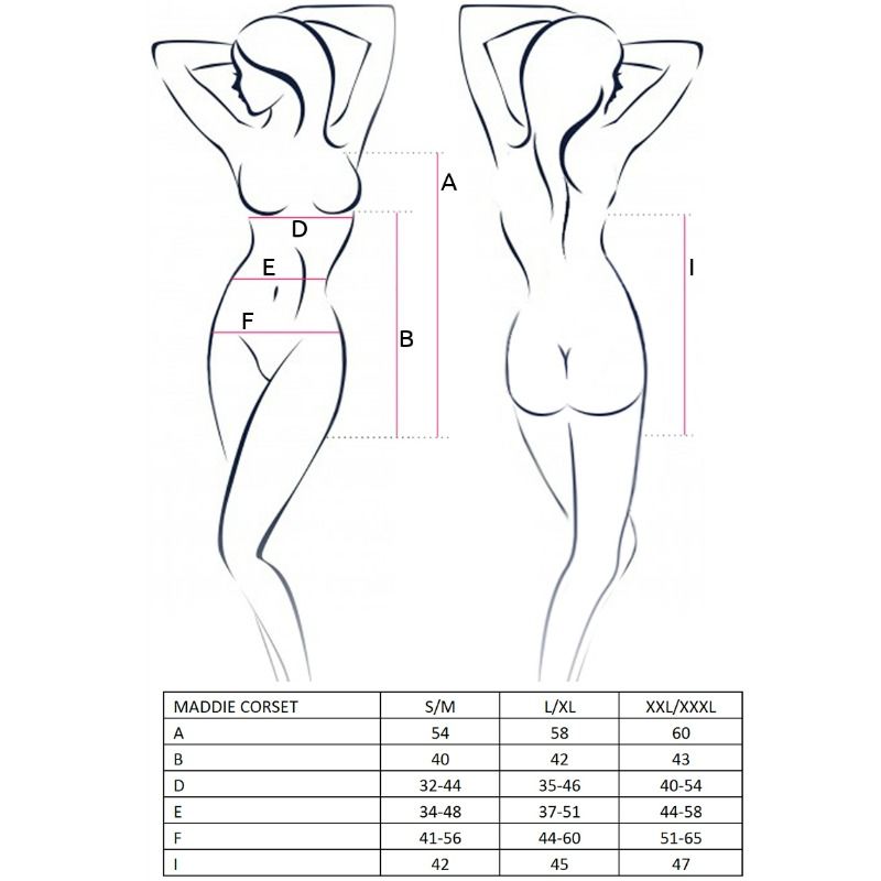 Passion woman maddie corsetto nero l / xl