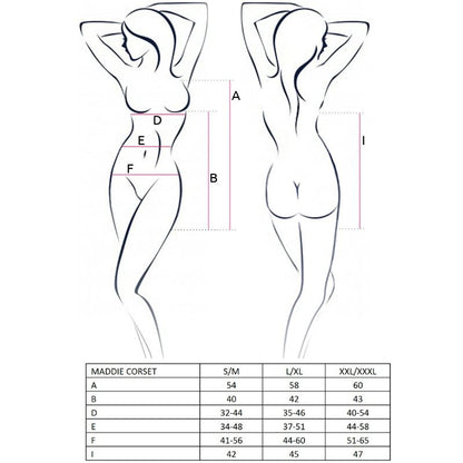 Passion woman maddie corsetto nero l / xl