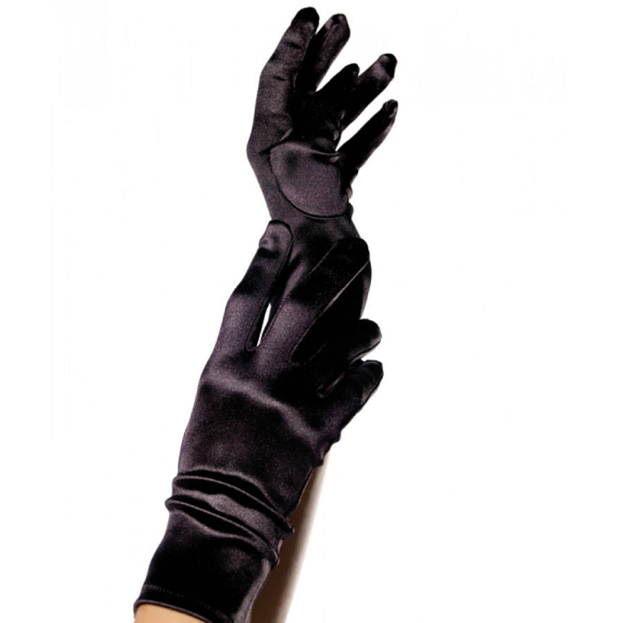 Guanti legavenue nero satinato