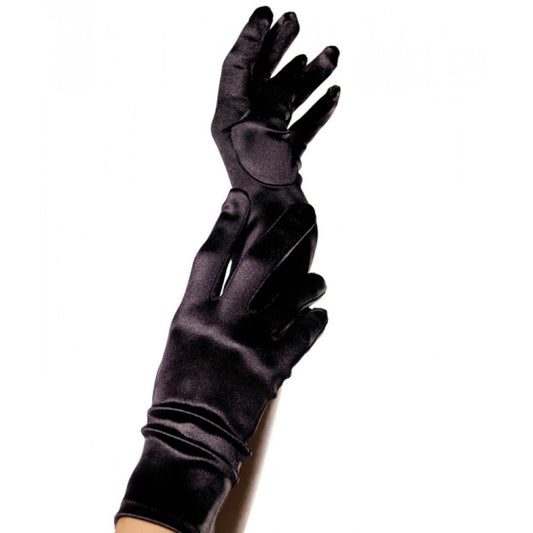 Guanti legavenue nero satinato