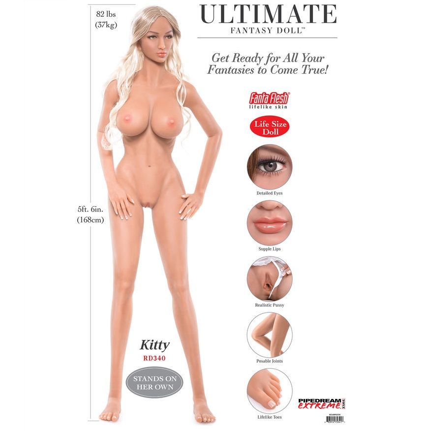Pipedream extreme toyz ultimate fantasy dolls kitty (168 cm)