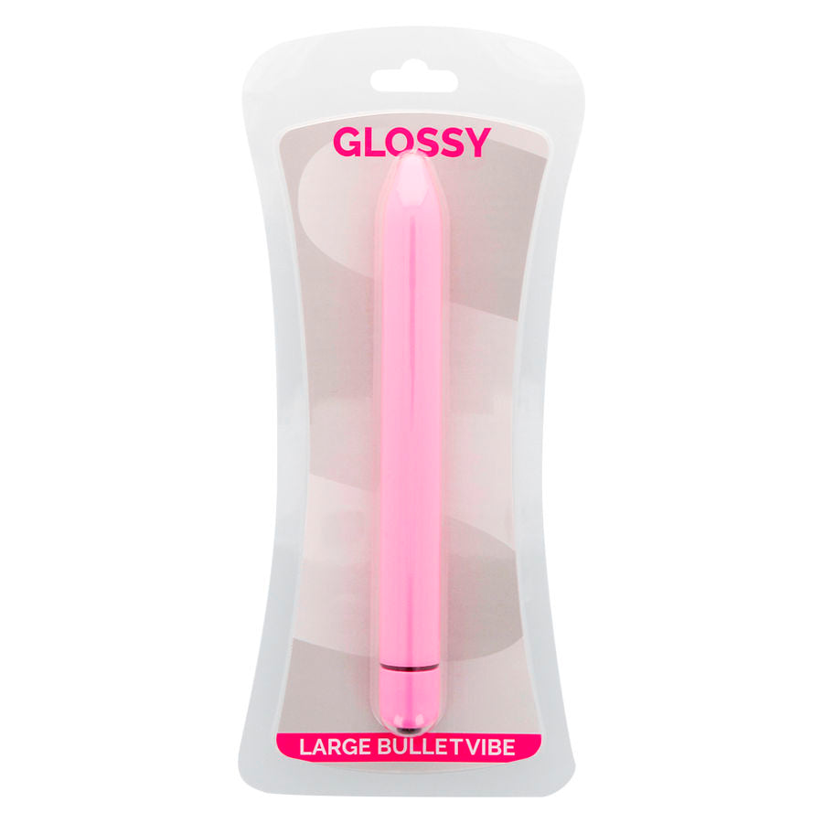 Glossy slim vibrador rosa