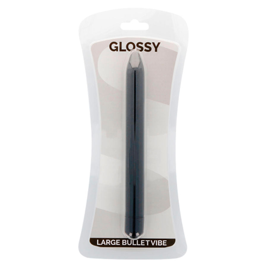Glossy slim vibrador negro