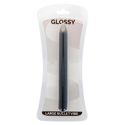 Glossy slim vibrador negro