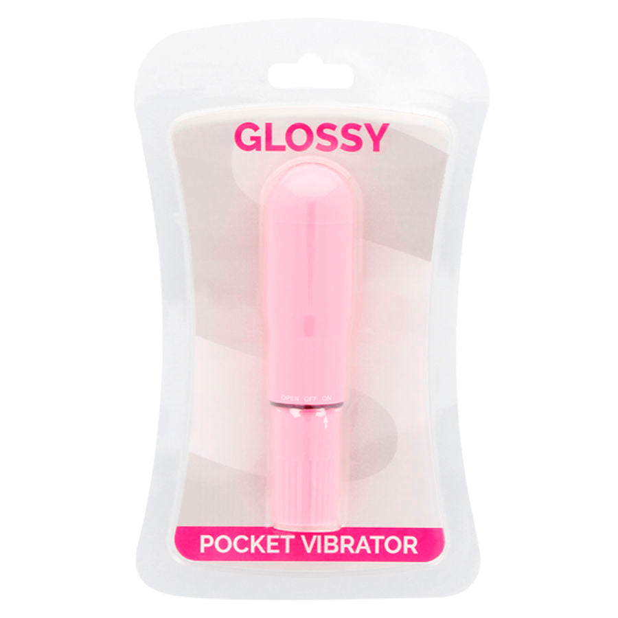 Glossy pocket vibrador rosa