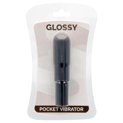 Glossy pocket vibrador negro