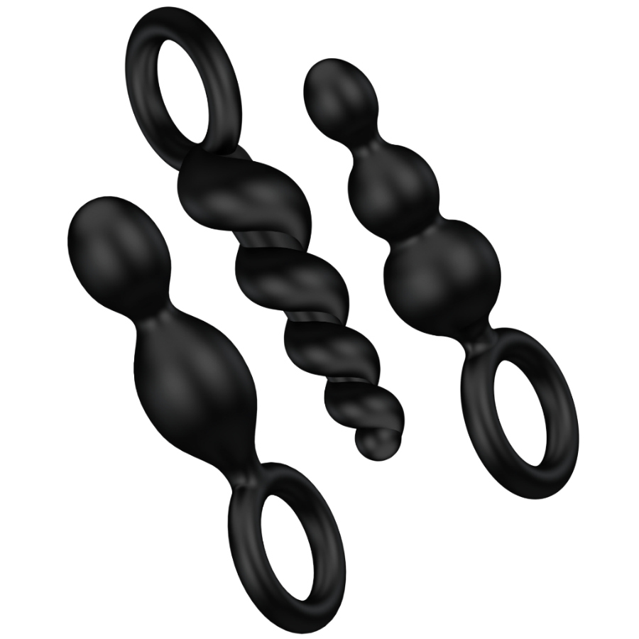 Set 3 spine anali soddisfatte nere