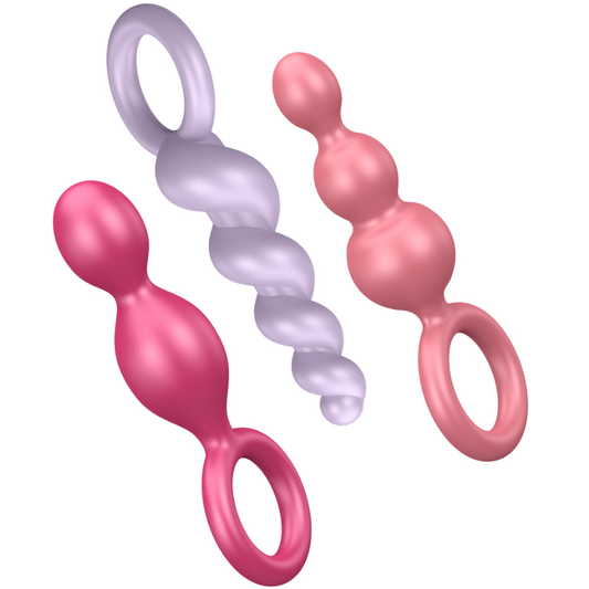 Set tappi anali soddisfatti 3pz tricolore