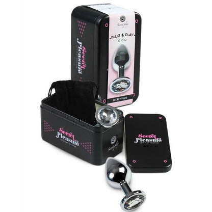 Plug secretplay anale in alluminio trasparente 8cm
