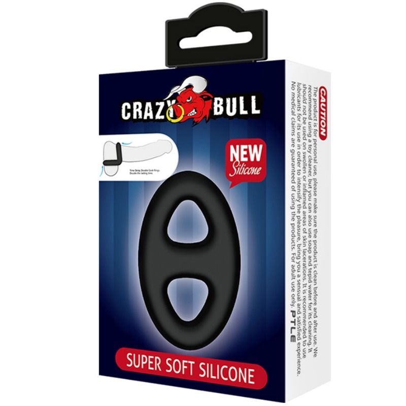 Crazy bull - anello doppio in silicone super morbido