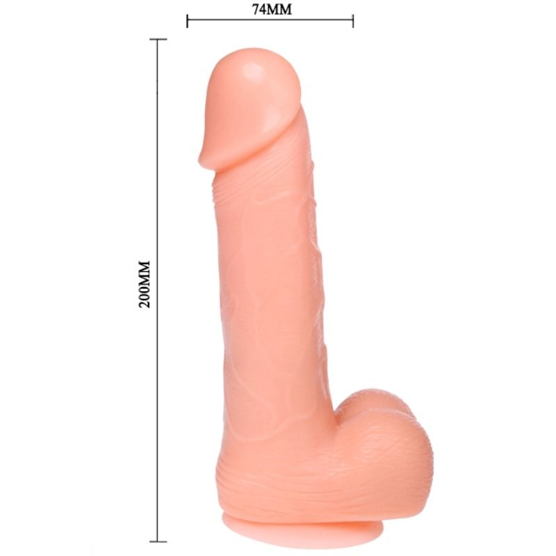 Dong dildo realistico vibracion y rotacion 20 cm