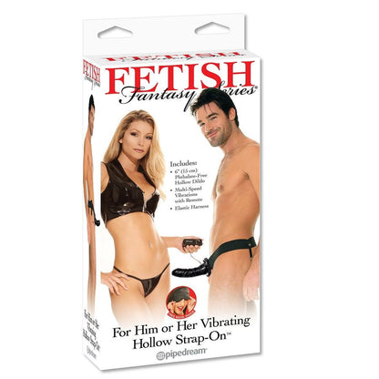 Fetish fantasy vibrating hollow strap-on per lei o lui nero