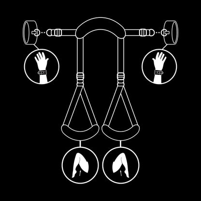 Attrezzature e corde Fetish submissive con polsiere, collare e cintura per le gambe