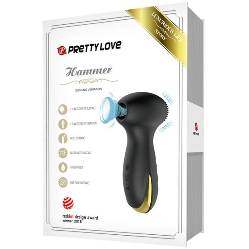 Succhiaclitoride Prettylove Hammer con vibrazione