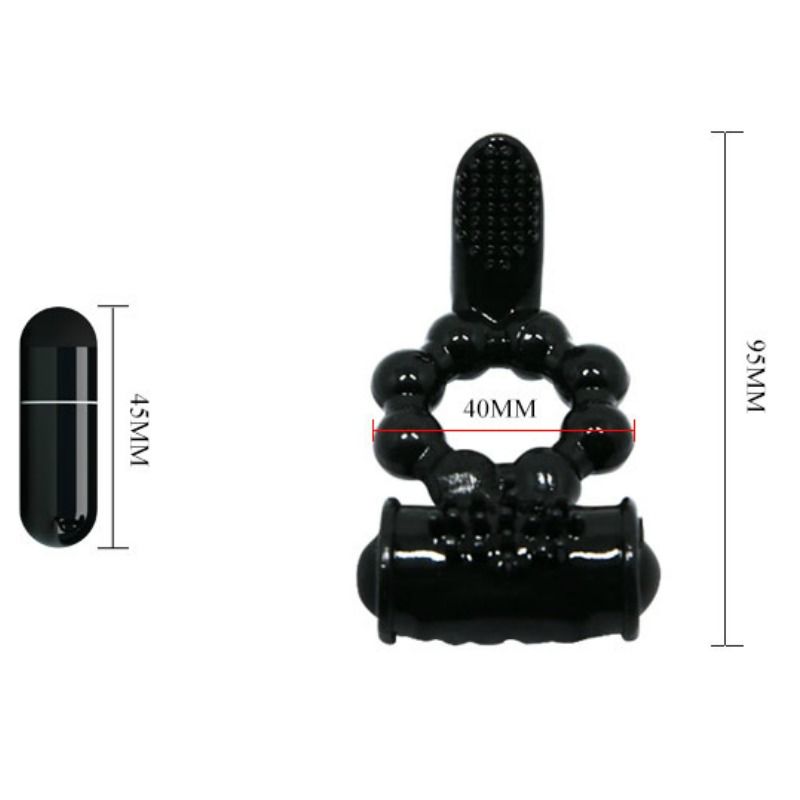 BAILE - ANNEAU ANNEAU DOUX AVEC DOUBLE STIMULATEUR
