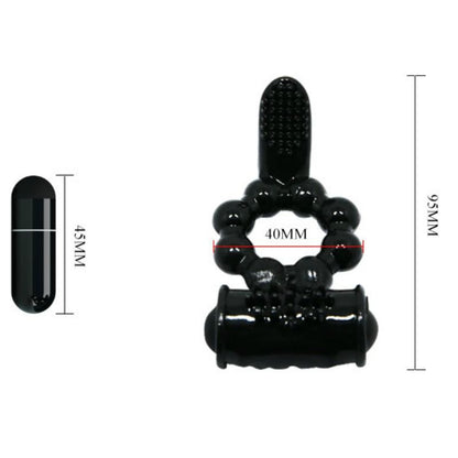 BAILE - ANNEAU ANNEAU DOUX AVEC DOUBLE STIMULATEUR
