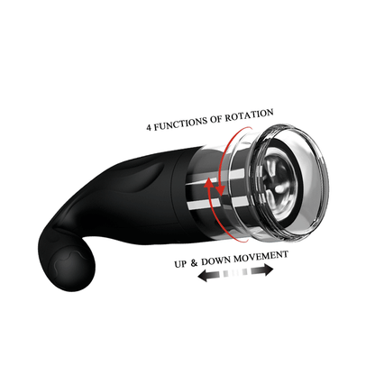 Masturbatori uomo Pretty love Breton nero con cavo usb