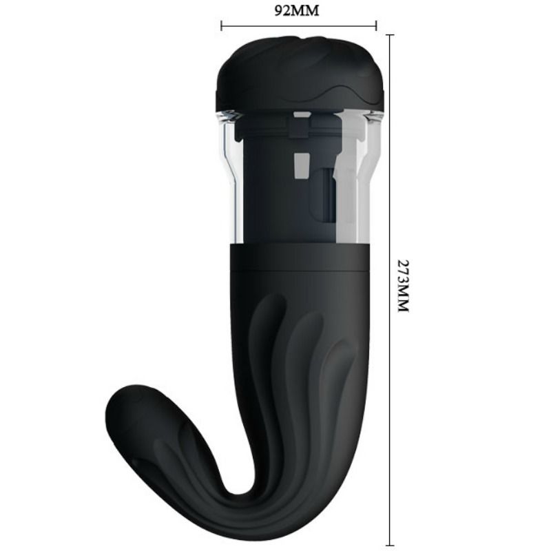 Masturbatori uomo Pretty love Breton nero con cavo usb