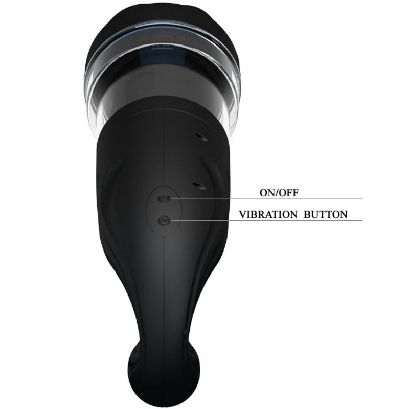 Masturbatori uomo Pretty love Breton nero con cavo usb