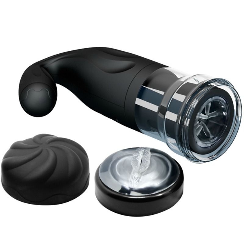 Masturbatori uomo Pretty love Breton nero con cavo usb