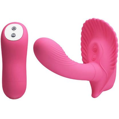 Vibratore telecomndato Pretty Love rosa indossabile a conchiglia