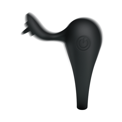 Anello vibrante Pretty Love con lingua Nero