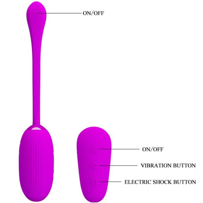 Ovetto vibrante Pretty love shock fun viola telecomandato