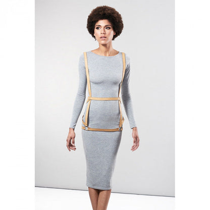 Imbracatura da vestito bijoux indiscrets maze arrow - marrone