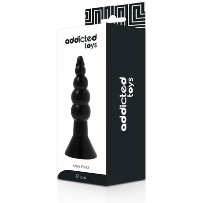 Addicted toys plug anale 17cm nero