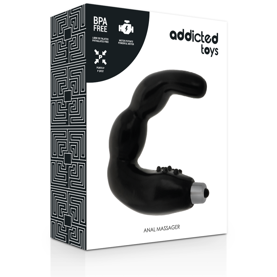 Massaggiatore prostata Addicted Toys con vibrazione nero